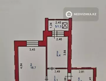 1-комнатная квартира, этаж 9 из 9, 40 м²