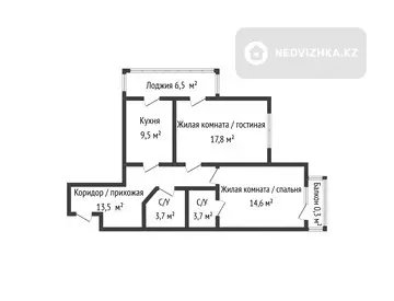 71 м², 2-комнатная квартира, этаж 3 из 10, 71 м², изображение - 18