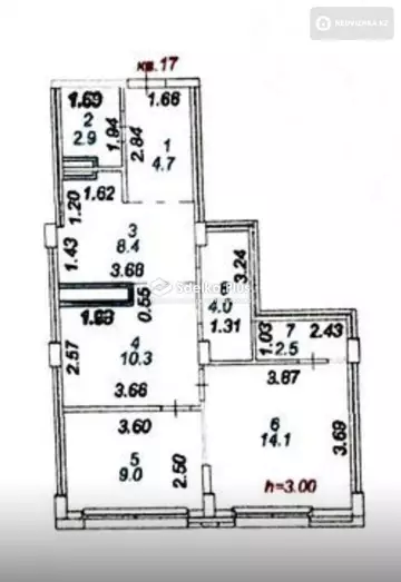 57 м², 2-комнатная квартира, этаж 5 из 7, 57 м², изображение - 15