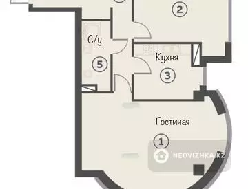 2-комнатная квартира, этаж 6 из 12, 72 м²