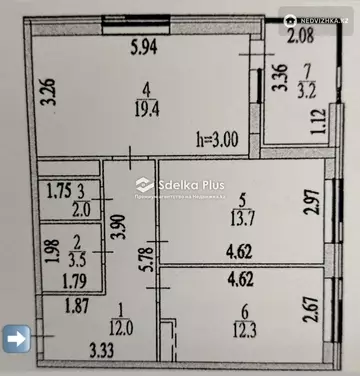 66 м², 3-комнатная квартира, этаж 2 из 16, 66 м², изображение - 9