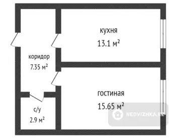 1-комнатная квартира, этаж 6 из 6, 40 м²