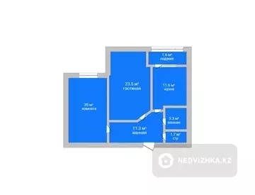 2-комнатная квартира, этаж 8 из 9, 73 м²