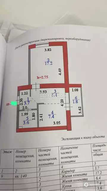 40.1 м², 2-комнатная квартира, этаж 9 из 9, 40 м², изображение - 0