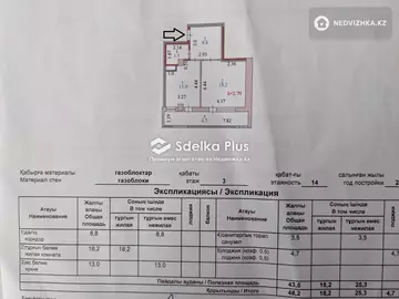 1-комнатная квартира, этаж 3 из 14, 48 м²