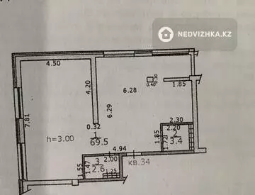 77 м², 3-комнатная квартира, этаж 7 из 10, 77 м², изображение - 13