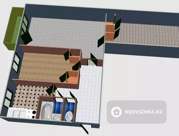 59 м², 3-комнатная квартира, этаж 3 из 5, 59 м², изображение - 9