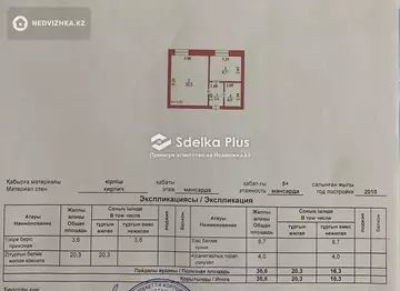 36 м², 1-комнатная квартира, этаж 6 из 6, 36 м², изображение - 7