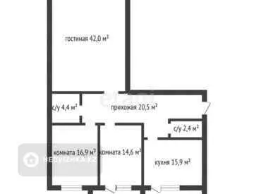 3-комнатная квартира, этаж 5 из 3, 120 м²