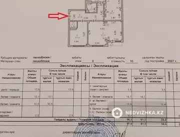 3-комнатная квартира, этаж 5 из 9, 97 м²