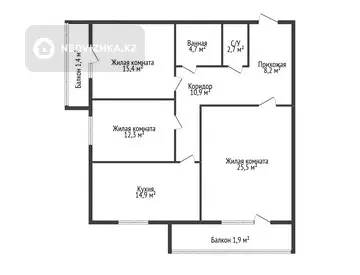 97.9 м², 3-комнатная квартира, этаж 7 из 9, 98 м², изображение - 15