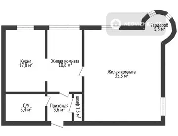 75 м², 2-комнатная квартира, этаж 5 из 5, 75 м², изображение - 13