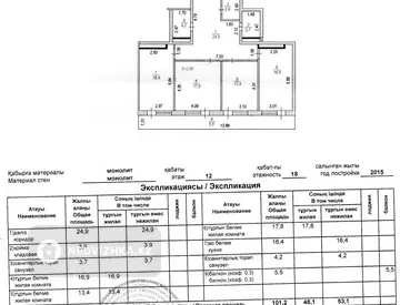 107 м², 3-комнатная квартира, этаж 12 из 19, 107 м², изображение - 0