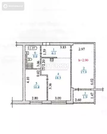 62 м², 3-комнатная квартира, этаж 7 из 18, 62 м², изображение - 8