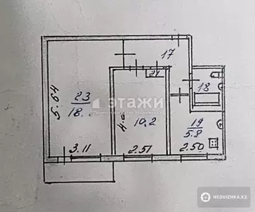 42.7 м², 2-комнатная квартира, этаж 3 из 5, 43 м², изображение - 12