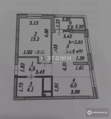47.2 м², 2-комнатная квартира, этаж 12 из 21, 47 м², изображение - 5
