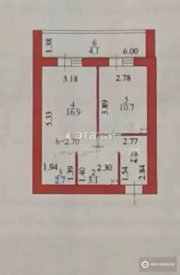 43.5 м², 1-комнатная квартира, этаж 4 из 12, 44 м², изображение - 1