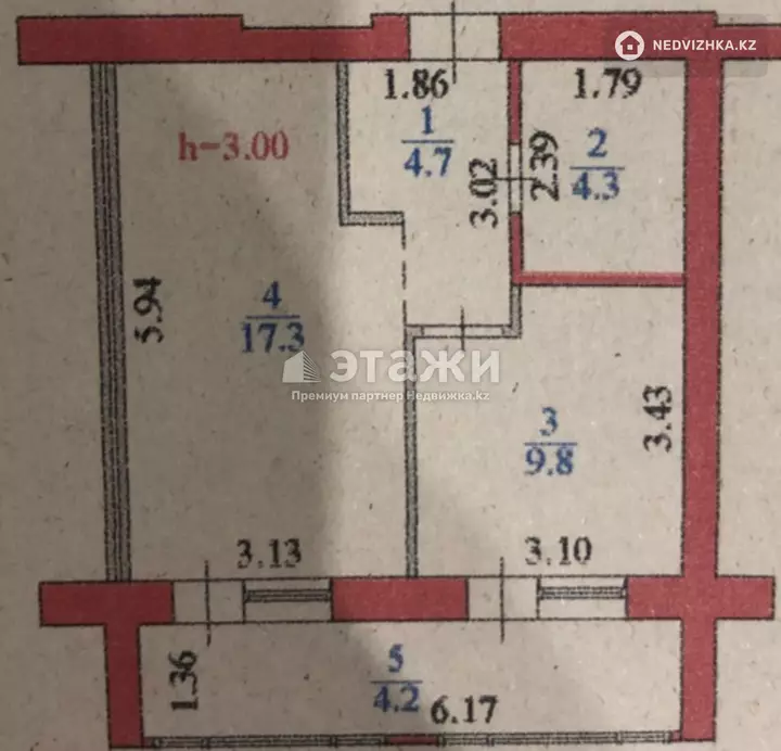 40.3 м², 1-комнатная квартира, этаж 2 из 10, 40 м², изображение - 1
