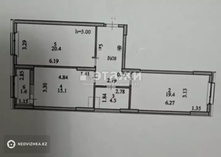 71.6 м², 2-комнатная квартира, этаж 12 из 18, 72 м², изображение - 1