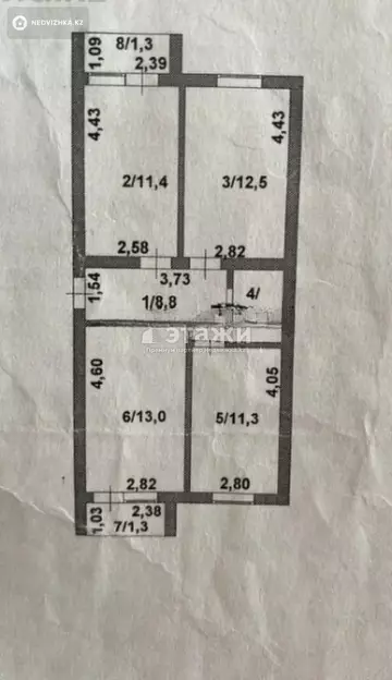 63 м², 3-комнатная квартира, этаж 2 из 5, 63 м², изображение - 10