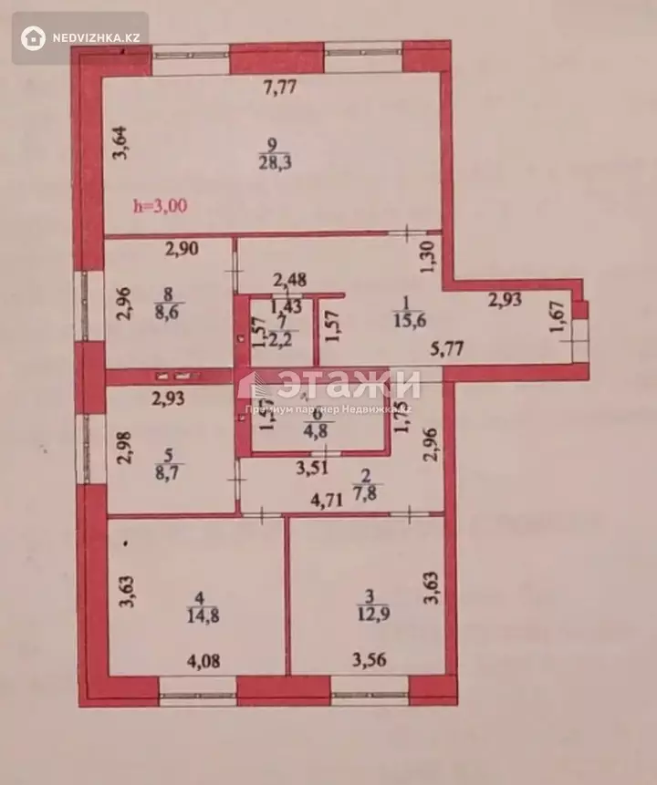 104 м², 4-комнатная квартира, этаж 2 из 10, 104 м², изображение - 1