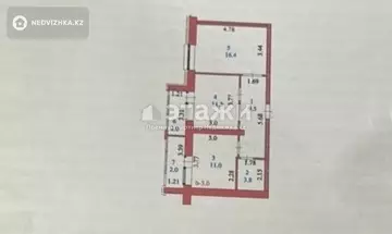 56 м², 2-комнатная квартира, этаж 8 из 9, 56 м², изображение - 10
