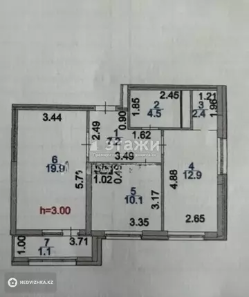 58.7 м², 2-комнатная квартира, этаж 4 из 16, 59 м², изображение - 18