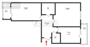 64.5 м², 2-комнатная квартира, этаж 7 из 9, 64 м², изображение - 10