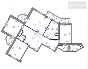 163.6 м², 4-комнатная квартира, этаж 19 из 22, 164 м², изображение - 13