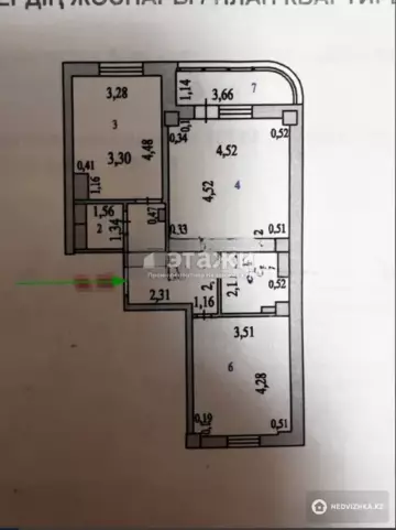 65.1 м², 2-комнатная квартира, этаж 7 из 18, 65 м², изображение - 0