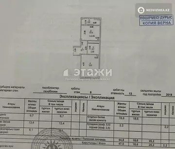 47 м², 1-комнатная квартира, этаж 8 из 13, 47 м², изображение - 11