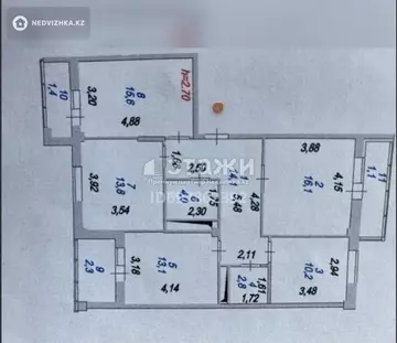 4-комнатная квартира, этаж 9 из 12, 98 м²