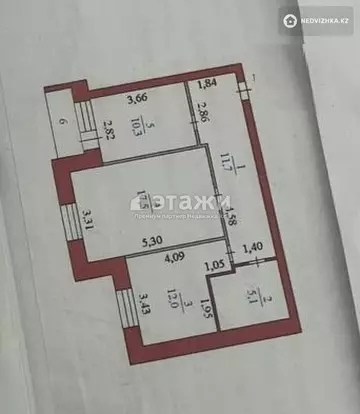 59 м², 2-комнатная квартира, этаж 2 из 9, 59 м², изображение - 5