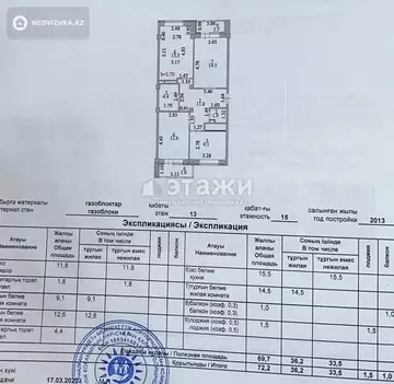 72.2 м², 3-комнатная квартира, этаж 13 из 14, 72 м², изображение - 16