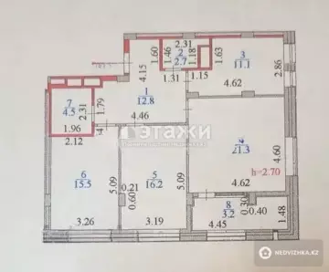 87.3 м², 3-комнатная квартира, этаж 9 из 9, 87 м², изображение - 16