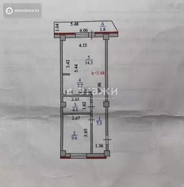 44.8 м², 2-комнатная квартира, этаж 3 из 9, 45 м², изображение - 4