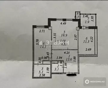 67.3 м², 2-комнатная квартира, этаж 7 из 20, 67 м², изображение - 5