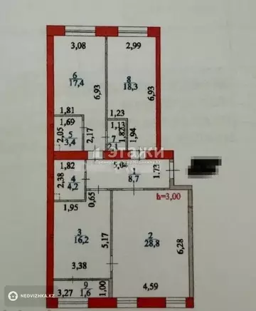 101 м², 3-комнатная квартира, этаж 9 из 12, 101 м², изображение - 5