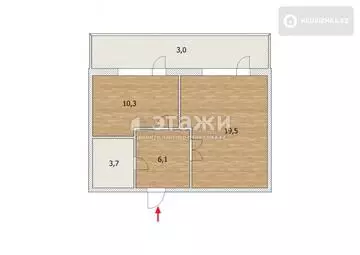 50 м², 1-комнатная квартира, этаж 7 из 12, 50 м², изображение - 14