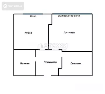 52 м², 2-комнатная квартира, этаж 6 из 10, 52 м², изображение - 9