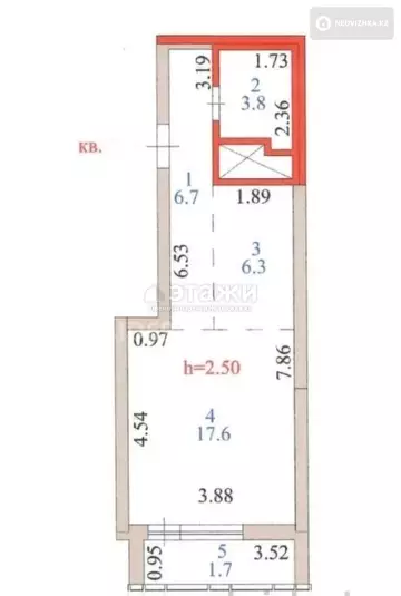36.1 м², 1-комнатная квартира, этаж 3 из 24, 36 м², изображение - 16