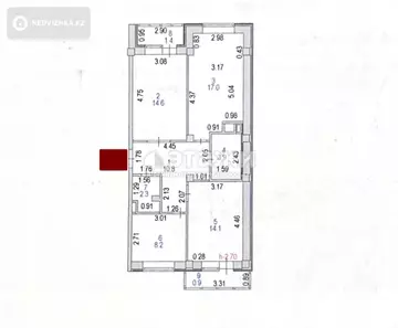 74 м², 3-комнатная квартира, этаж 3 из 14, 74 м², изображение - 36