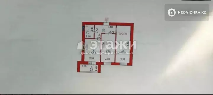 56.6 м², 2-комнатная квартира, этаж 4 из 12, 57 м², изображение - 1