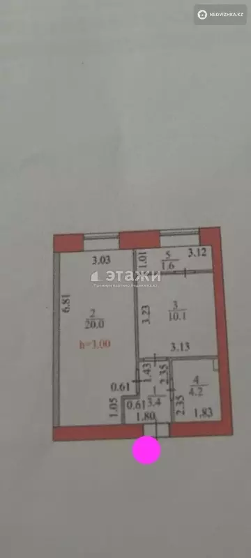 1-комнатная квартира, этаж 10 из 12, 36 м²