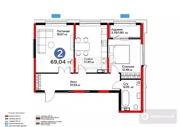 73.7 м², 2-комнатная квартира, этаж 12 из 17, 74 м², изображение - 41