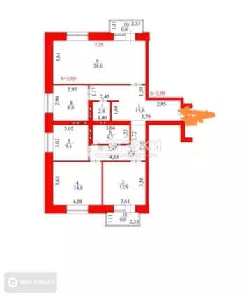 105 м², 4-комнатная квартира, этаж 10 из 10, 105 м², изображение - 4