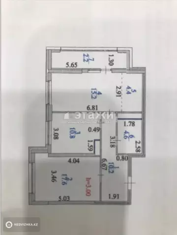 2-комнатная квартира, этаж 16 из 16, 65 м²