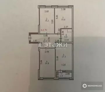 82 м², 3-комнатная квартира, этаж 6 из 19, 82 м², изображение - 14