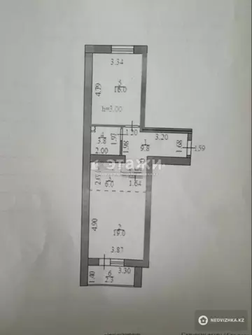 2-комнатная квартира, этаж 6 из 12, 57 м²