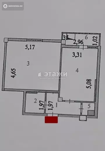 51 м², 1-комнатная квартира, этаж 6 из 12, 51 м², изображение - 11